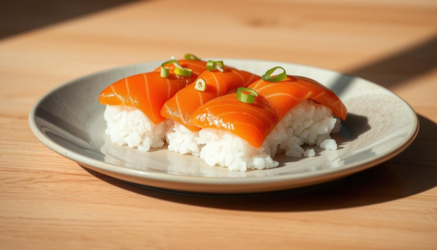 salmon nigiri