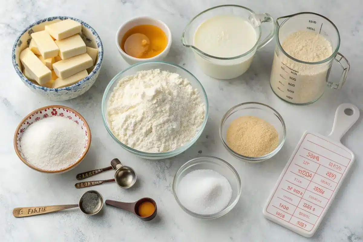 Vanilla kefir sheet cake ingredients