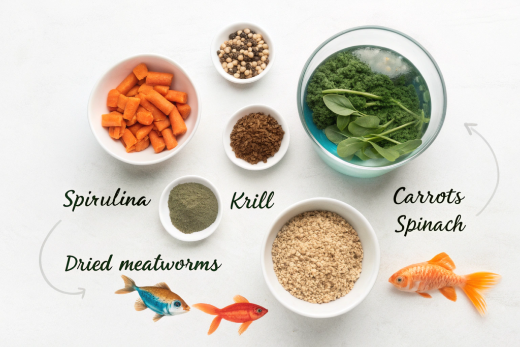 What are the ingredients for fish food