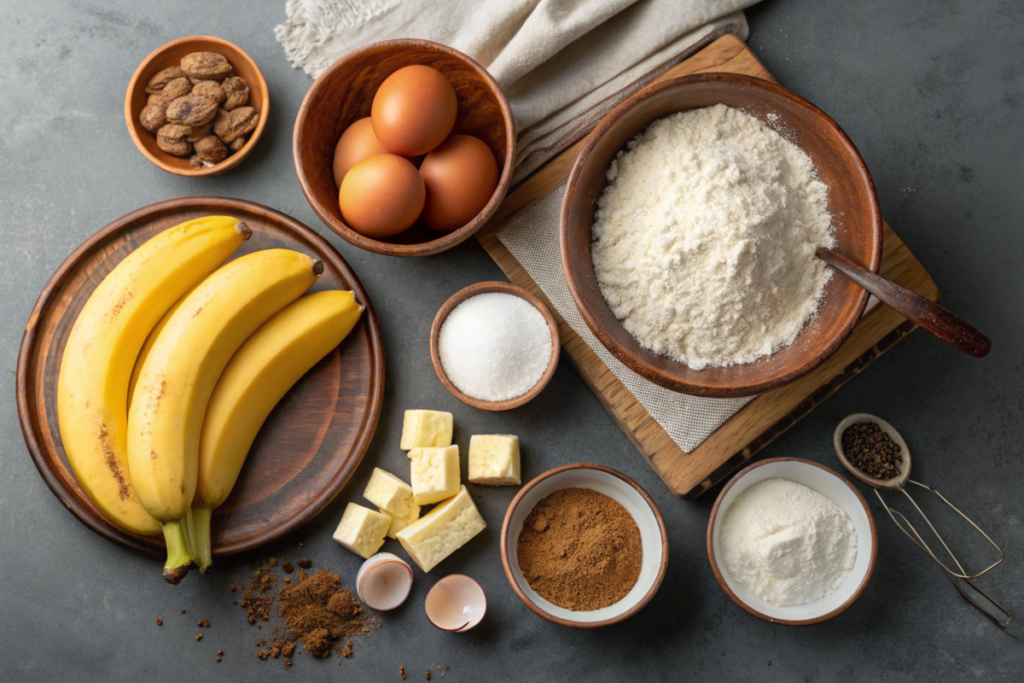 What ingredients are in a banana bread