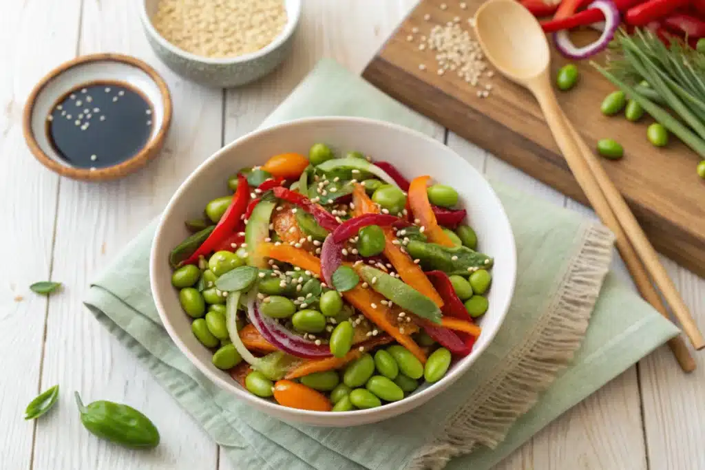 What is edamame salad made of