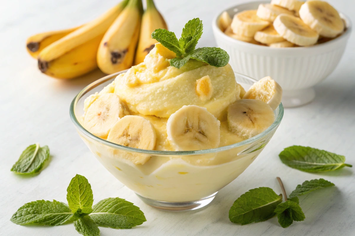 banana cream cheese frozen yogurt